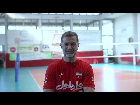 VOLLEYBALL NATIONS LEAGUE 2022; Conversing with Behrouz Ataei before the match against Poland