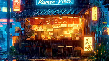 Rainy Night Ramen Shop 🍜 Rainy Lofi Songs To Calm Down And Heal Your Soul 🍜 Pluviophile Lofi