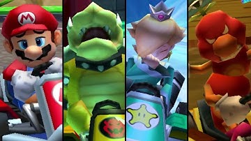 Mario Kart 7 - All Characters Losing Animations