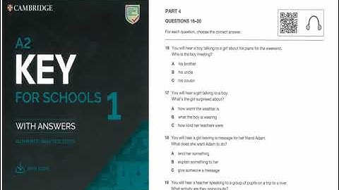 A2 Key for school TEST 3   Listening part 4