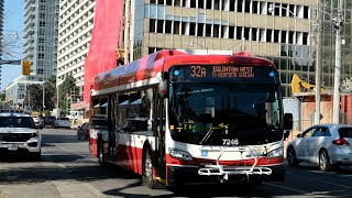 TTC Buses In Midtown Toronto