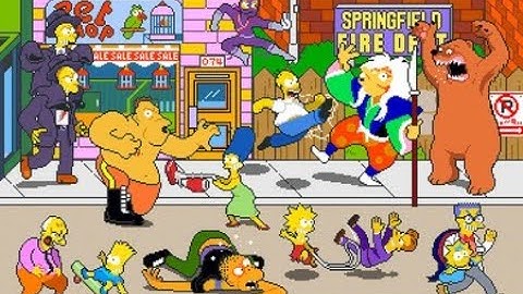 Gameplay de "The Simpsons" 4 Players, MAME, Part. 1.