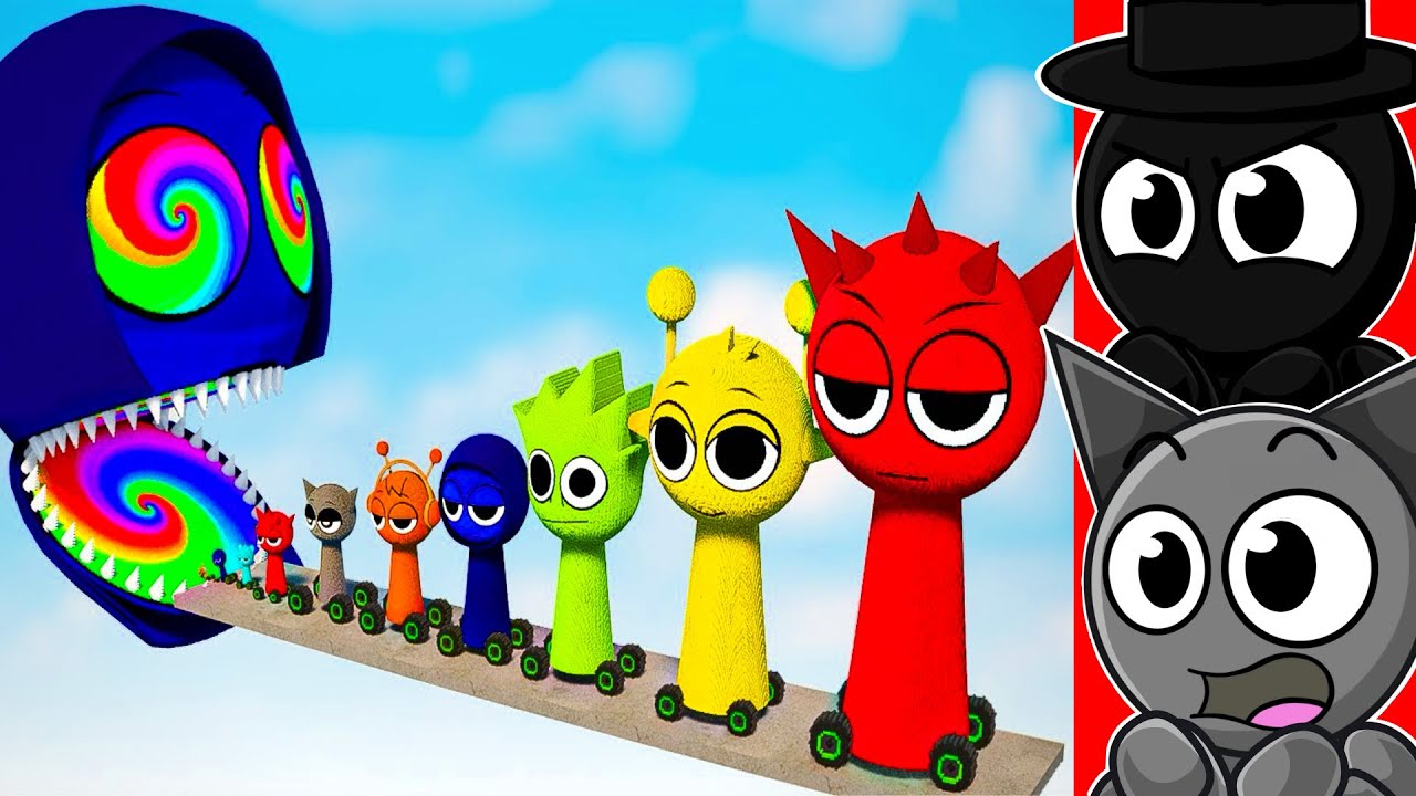 GIANT JEVIN vs SPRUNKI CARS!!