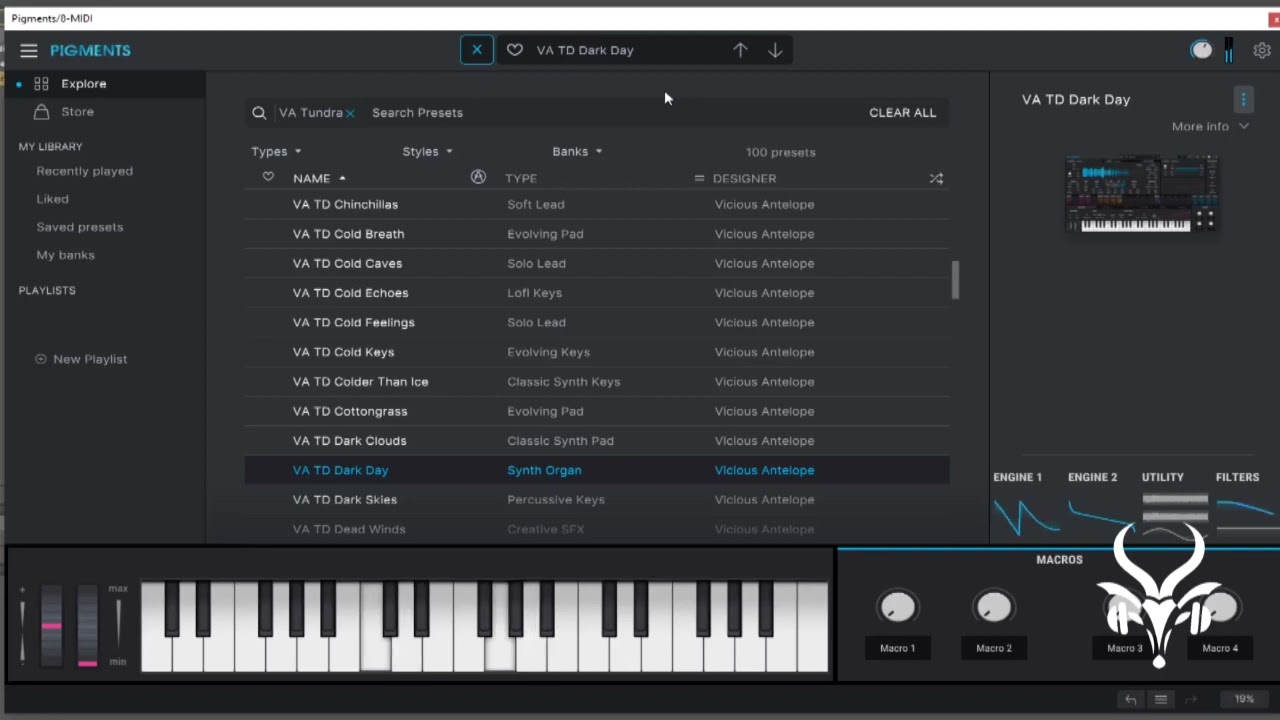 Analog Lab presets - Tundra soundbank