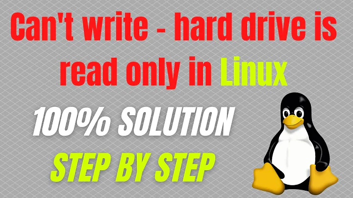 Can't Write - Hard Drive is read only in Linux | 100% Solution | Step by Step