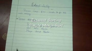 External sorting technique(simple merge sort)