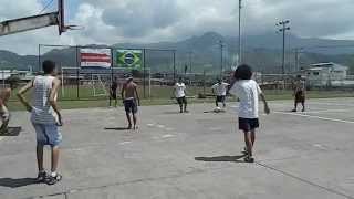 Soccer on a B-Ball court 2! Pura Vida!!! (Hatillo 4, Costa Rica)