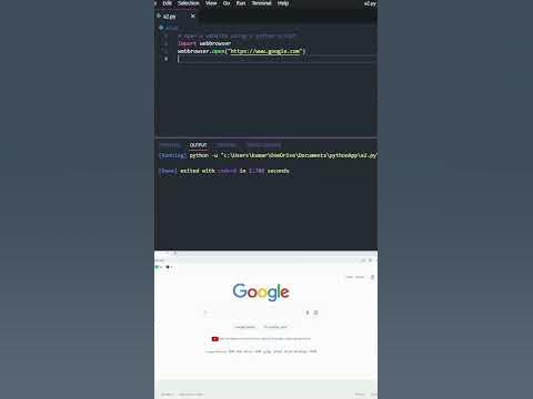 How to Open Website using Python? #python #programming #shorts - YouTube
