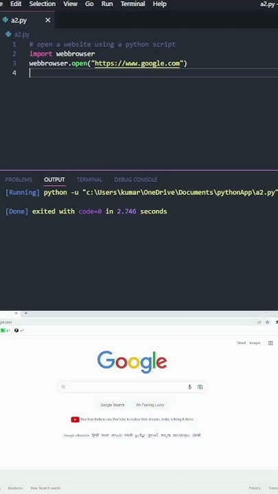 How to Open Website using Python? #python #programming #shorts - YouTube