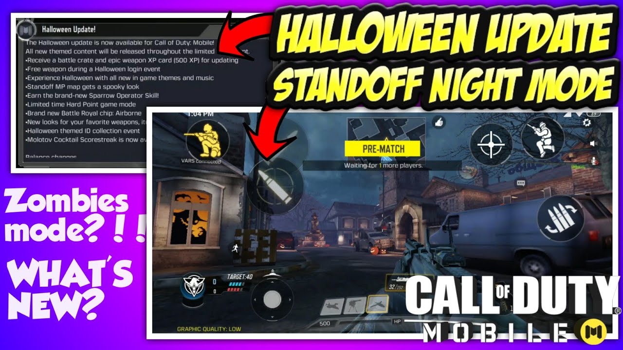 NEW HALLOWEEN UPDATE! NIGHT MODES! CALL OF DUTY MOBILE | COD MOBILE NEW  UPDATE RELEASED - 