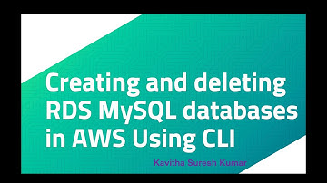 Creating and deleting RDS MySQL databases in AWS Using CLI