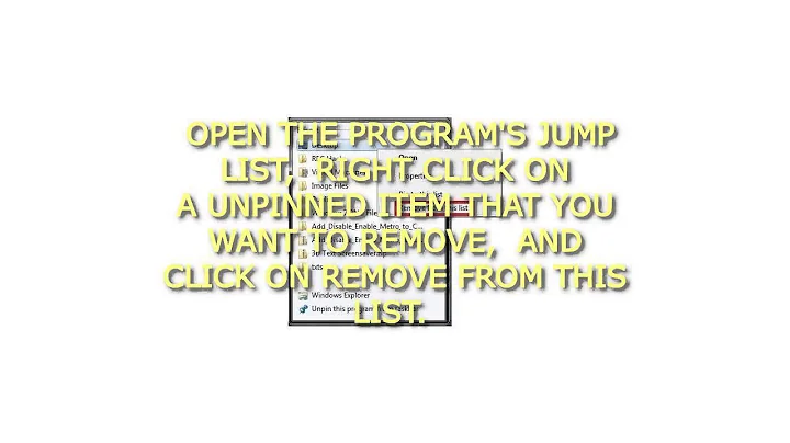How to Reset and Clear All Items in Windows 7 Jump Lists
