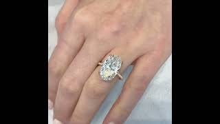 7 Carat Oval Diamond Rose Gold Engagement Ring