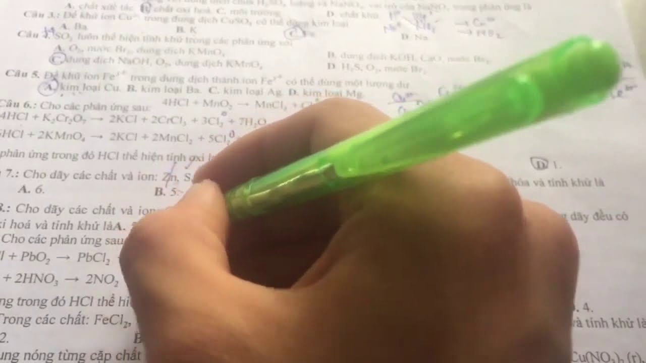 Ôn Thi THPT - Chất OXI HÓA KHỬ , Sự OXI HÓA VÀ Sự KHỬ - GCSTUDY - youtube