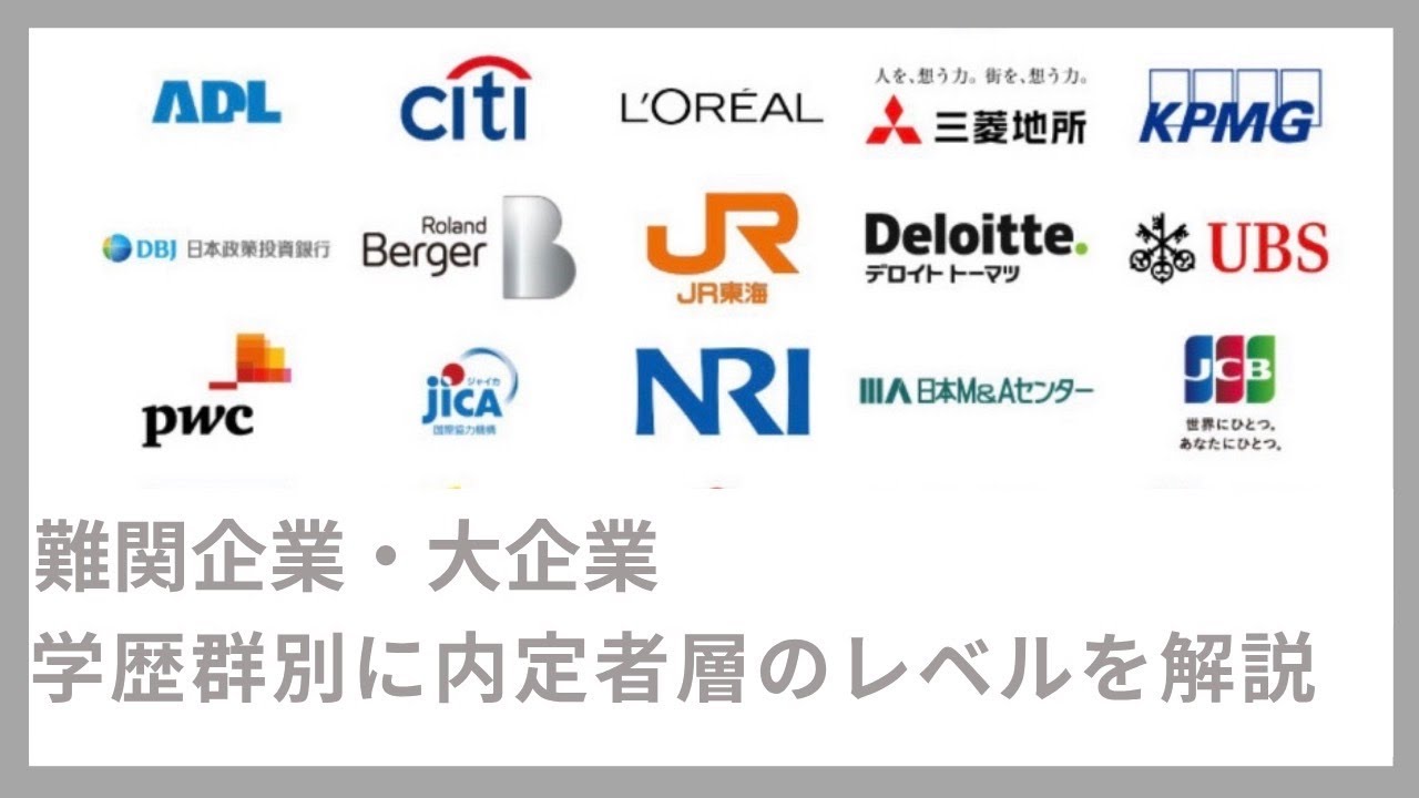 vol.004_【学歴群別 難関企業・大企業における内定者層のレベル感】｜現実は甘くない。死ぬ気で勝ちにいけ