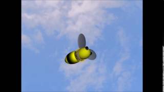 Flying little bee _ 3d animation Maya