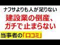 ブルーカラー人気の裏側・・・オイルショック前から人手不足の爆弾を抱えていた建設・建築業界の倒産の口コミを20件紹介します