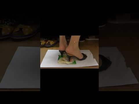 ASMR Explosion: Black_Mule Package Crushing! 🔊💥 #cozy #foot #feet