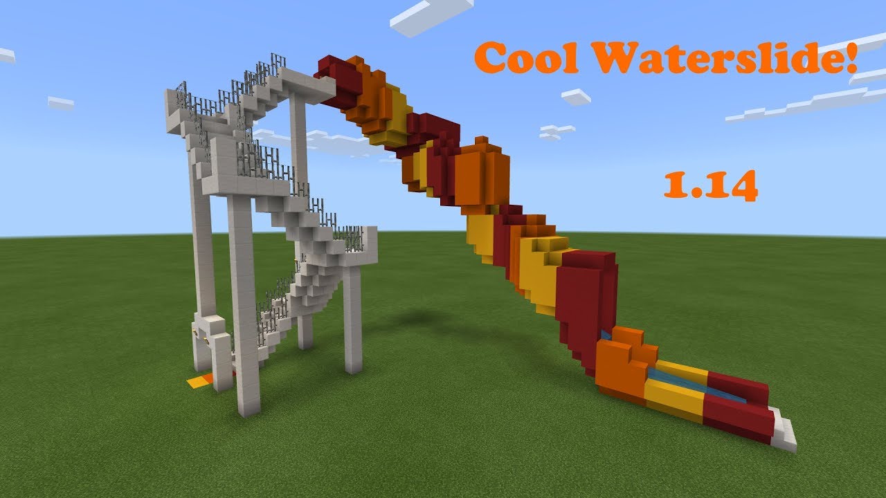 Awesome minecraft waterslide in 1.14!!! YouTube