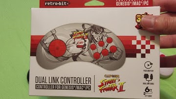 Retro-Bit Street Fighter Sega Genesis & PC MAC USB Dual Link Controller Review + Impressions