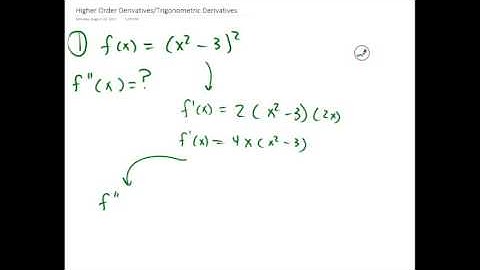 Higher Order Derivatives & Trigonometric Derivatives | Example 1 | Calculus Life Sciences | Griti