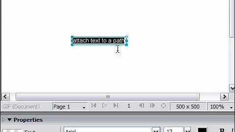 Attach Text to a Path in Fireworks CS3