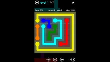 Flow free walkthrough - Blue Pack - 7x7 - levels 1 - 30