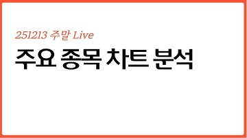 주요 종목 차트 분석