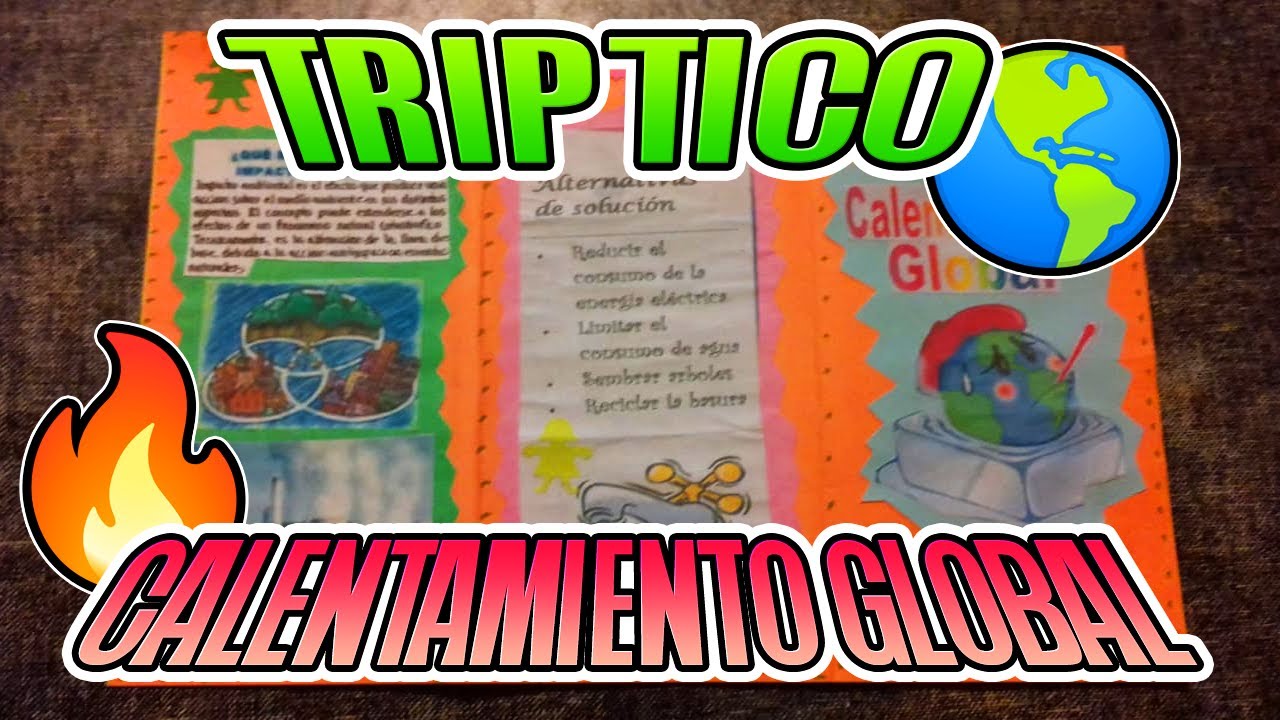Como hacer Tríptico del Calentamiento Global | Parte 2 - YouTube