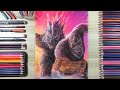 Drawing godzilla x kong the new empire  fame art