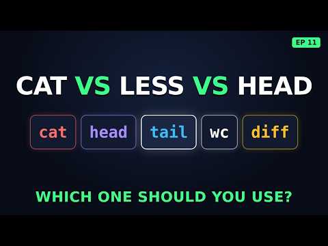 cat vs less vs head vs tail: How to Read Big Files in Linux (Ep 11)
