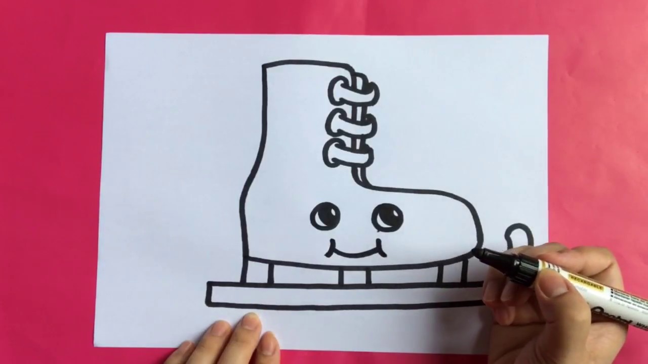 How to draw Skate shoes easily YouTube