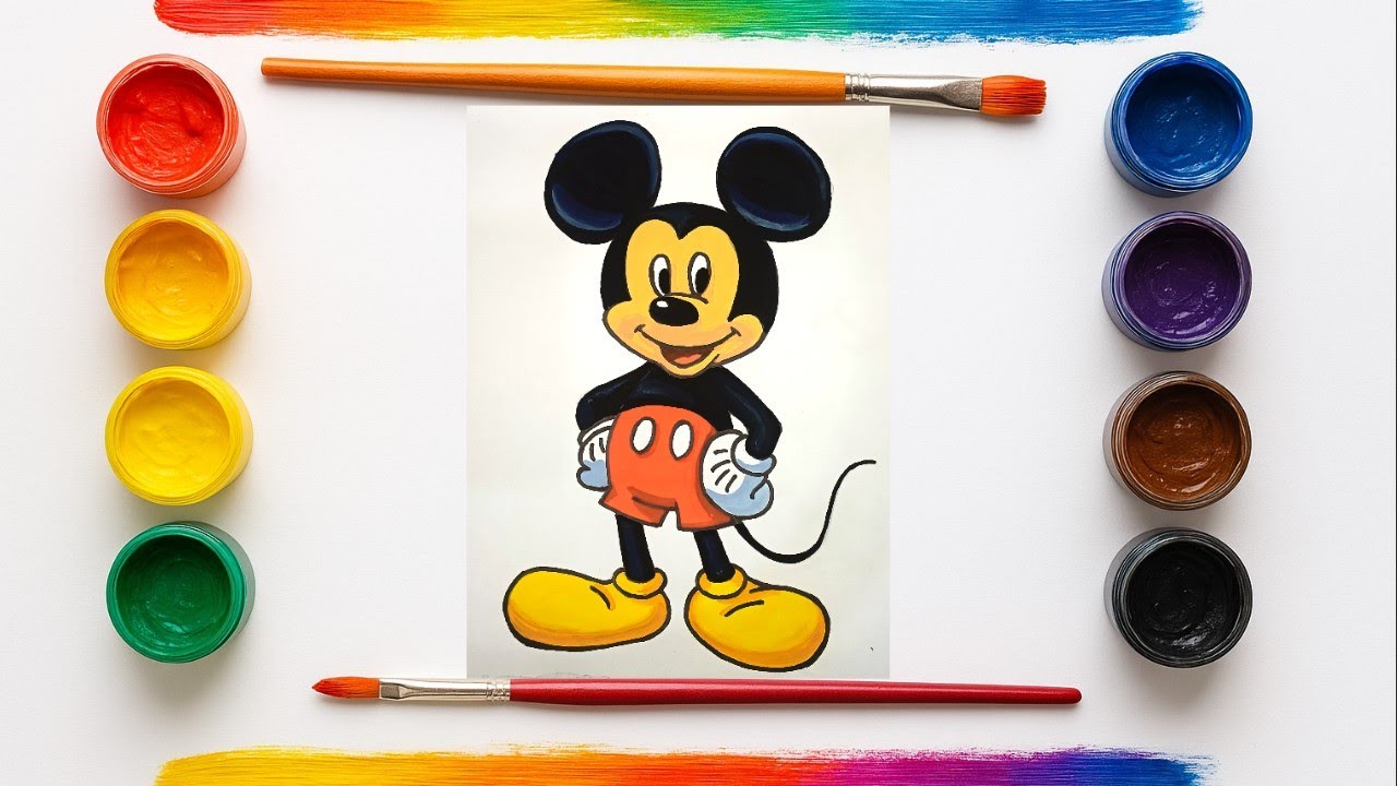 How to draw Mickey mouse 