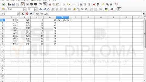 Insert the appropriate function in cell E1, so that if the value in cell A1 is higher than the...