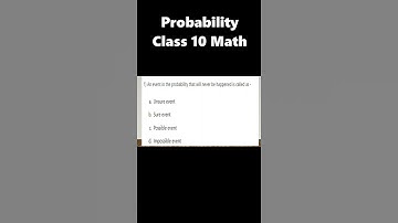 Class 10 Math probability MCQ