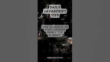 JavaScript Tips and Techniques: Removing Event Listeners from DOM Elements