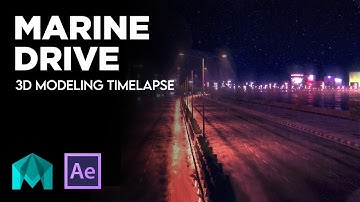 Marine Drive - 3D Modeling Timelapse
