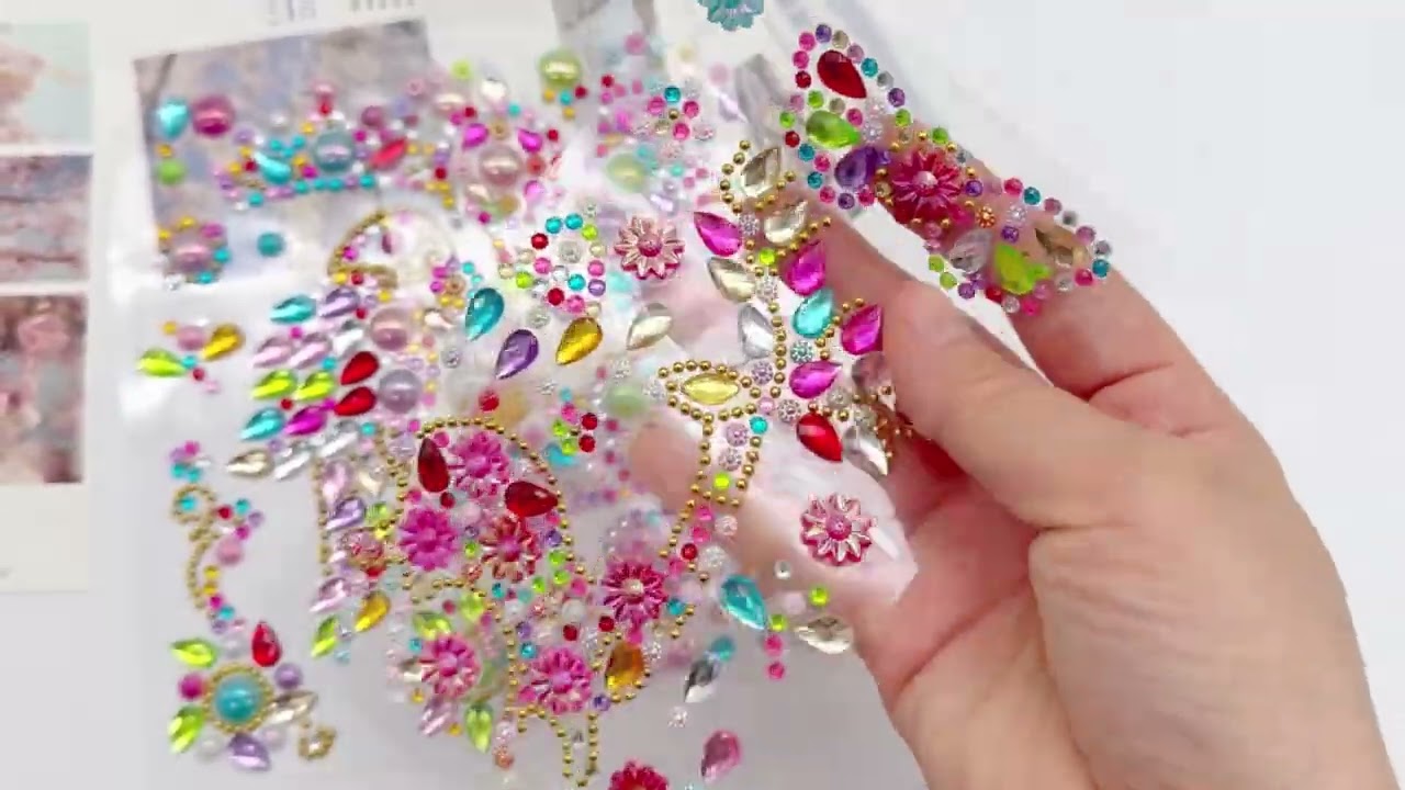 Rhinestone Stickers Self-Adhesive Gems for Crafts Bling Jewel Crystal Stickers for DIY
