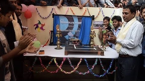 The Ribbon cutting Robot(robotic inauguration robotics club purwanchal)