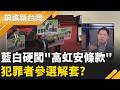 白營提"易服社會勞動者"能參選 "高虹安條款"三讀過!"高虹安條款"藍白人數優勢表決通過!犯罪者參選解套?｜王偊菁 主持｜【前進新台灣 精彩】20260612｜三立新聞台