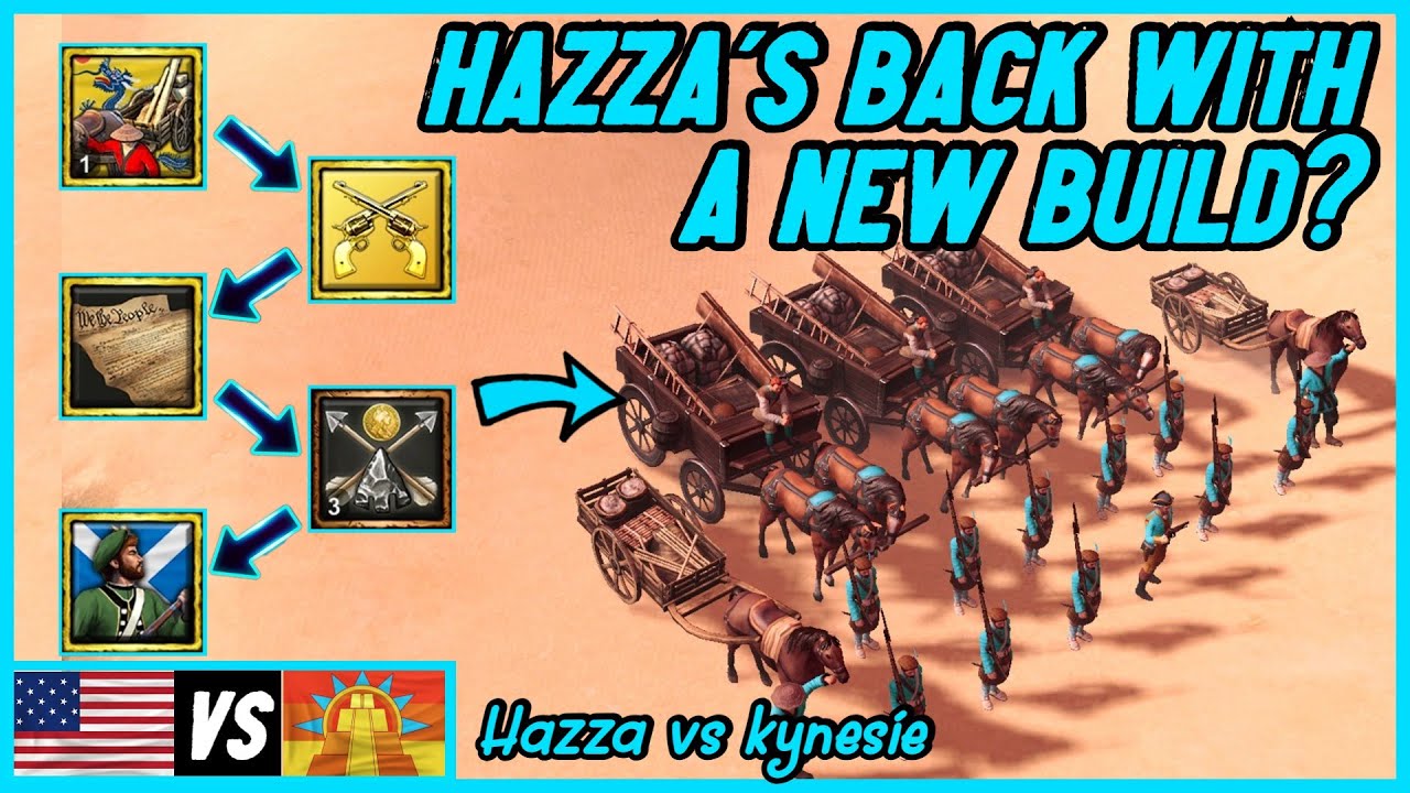 Aoe3: Hazza's back with his new USA build? 3 Arkansas posts??