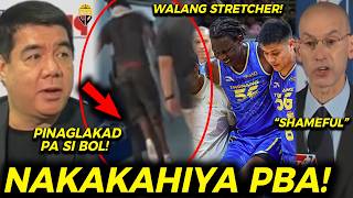 PBA napaHIYA sa buong mundo dahil sa injury ni BOL BOL! Pinaglakad pa after binuhat! TNT vs Meralco