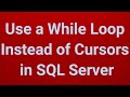 How to use While loop in SQL SERVER | SQL Training Sessions | SQL | Part 4