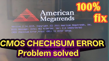 How to fix cmos setting wrong ।। Desktop cmos checksum error problem fix ।। Hindi me 