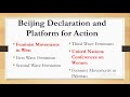 Beijing Declaration and Platform for Action |Gender Studies Part 18|