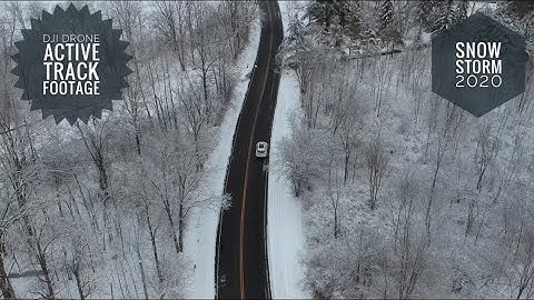 Dji Spark footage , Cinematic Active Track | Chasing Lincoln in SnowStorm