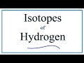 Hydrogen Isotopes and Nuclear Notation