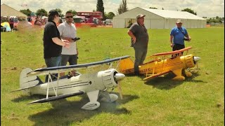 30% SCALE RC WACO YMF-5  BIPLANES - 250cc 5 CYL RADIALS - WINGS &amp; WHEELS MODEL AIRCRAFT SHOW - 2023