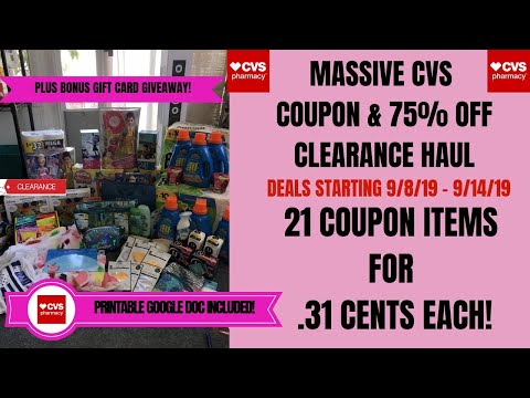 MASSIVE CVS EXTREME COUPON HAUL & 75% OFF CLEARANCE~DEALS STARTING 9/8/19~TONS OF CHEAP & FREE ❤️