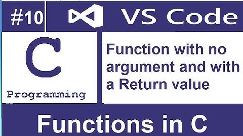 function without argument and with return value in c